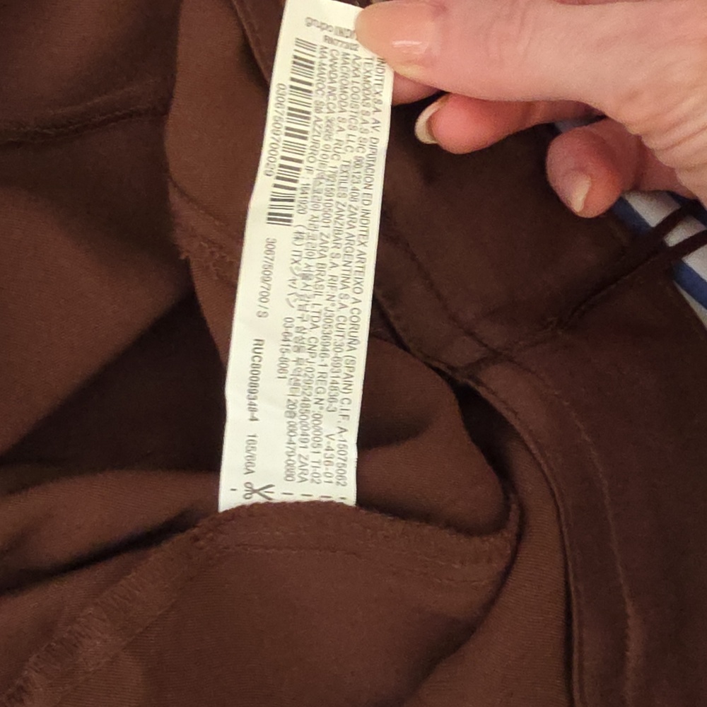ZARA Silky Brown Pants TALL 33' inseam NWT - Picture 6 of 10
